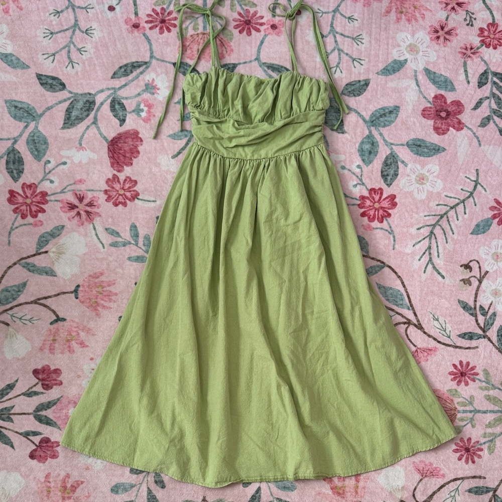 Light Green Sundress with Tie Straps